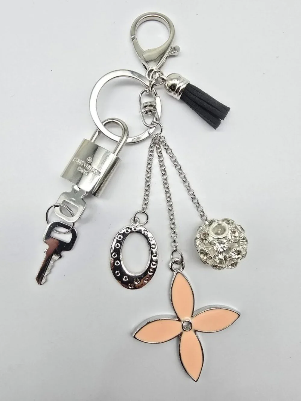 Authentic Louis Vuitton Silver Lock 🔒 Unbranded Keychain Bag Charm LV